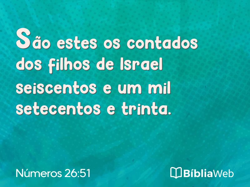 Números 26:51 em imagem para compartilhar