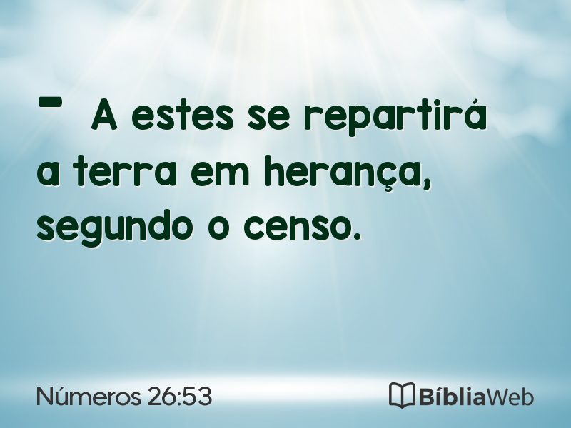 Números 26:53 em imagem para compartilhar