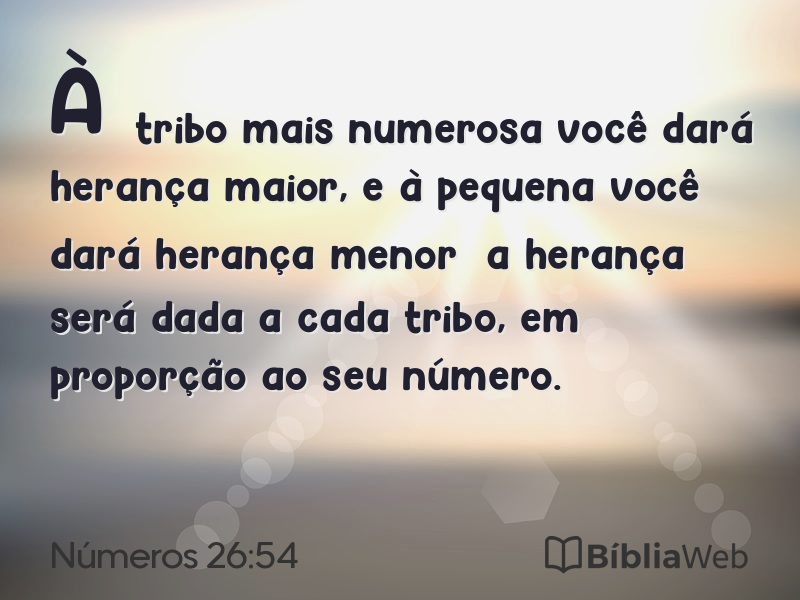Números 26:54 em imagem para compartilhar