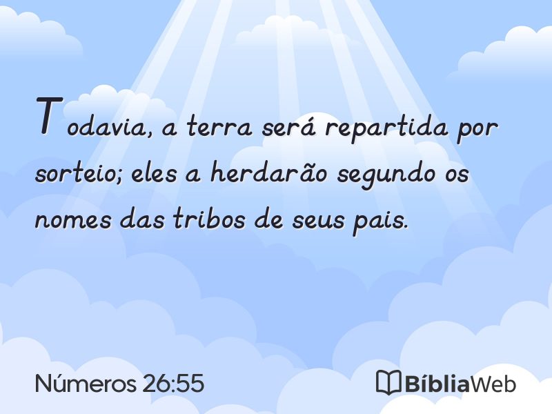 Números 26:55 em imagem para compartilhar