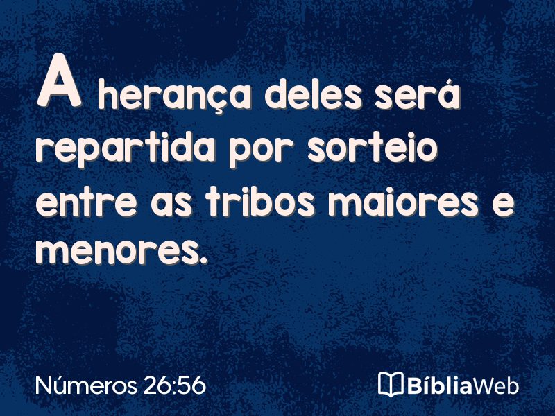 Números 26:56 em imagem para compartilhar