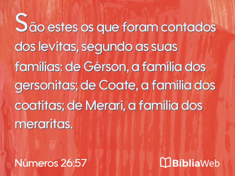 Números 26:57 em imagem para compartilhar