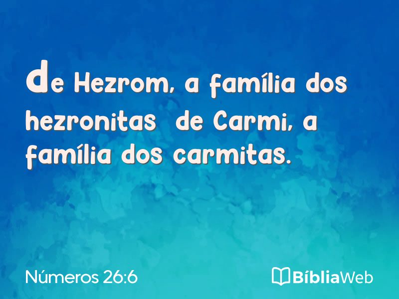 Números 26:6 em imagem para compartilhar