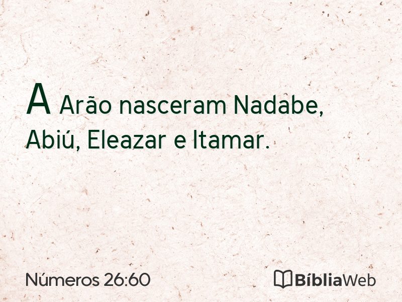 Números 26:60 em imagem para compartilhar