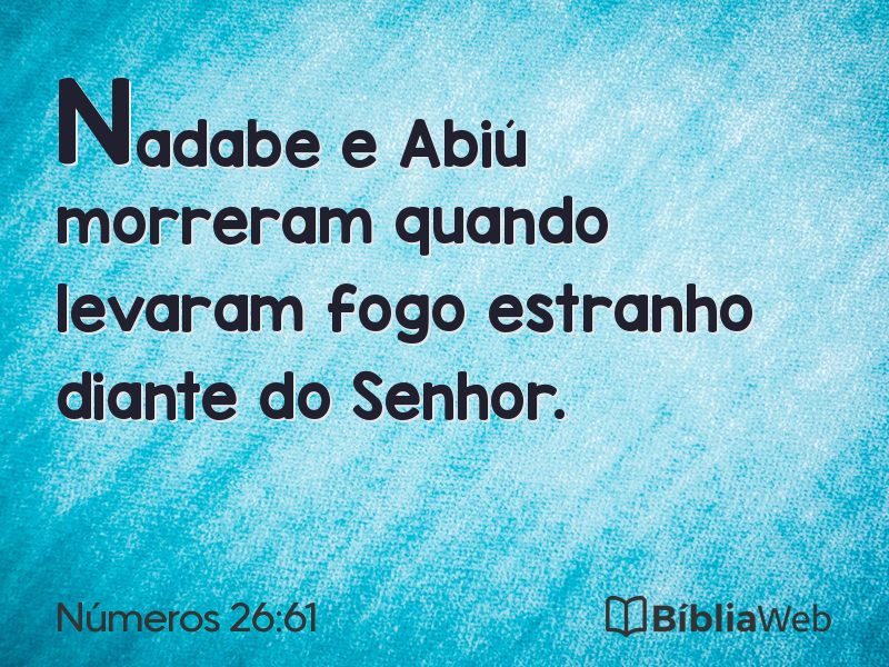 Números 26:61 em imagem para compartilhar