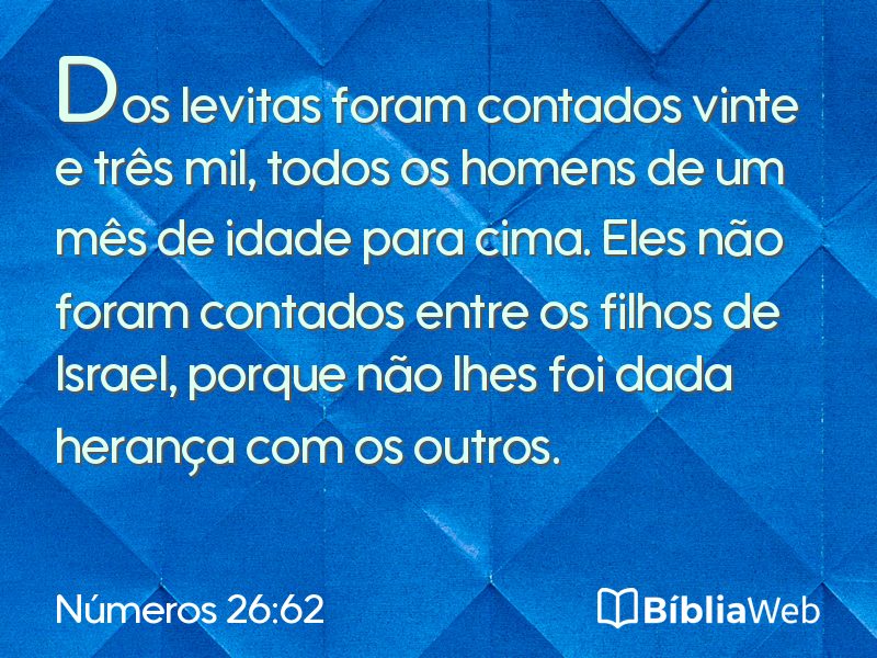 Números 26:62 em imagem para compartilhar