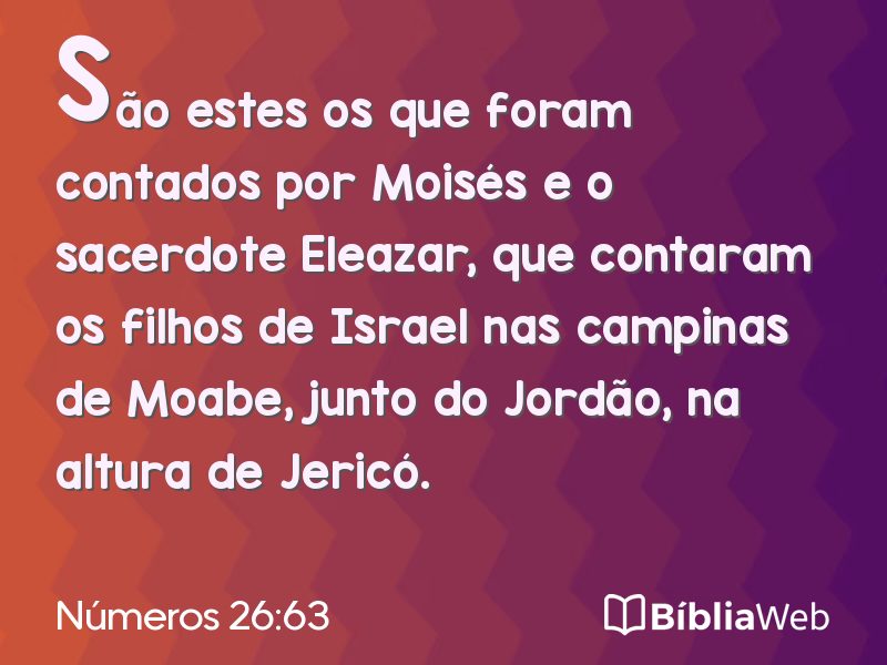 Números 26:63 em imagem para compartilhar