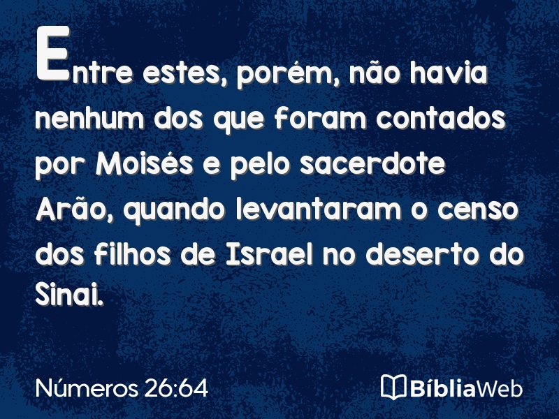 Números 26:64 em imagem para compartilhar