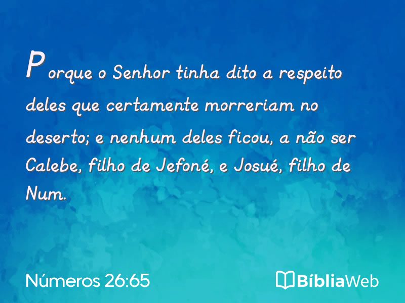 Números 26:65 em imagem para compartilhar