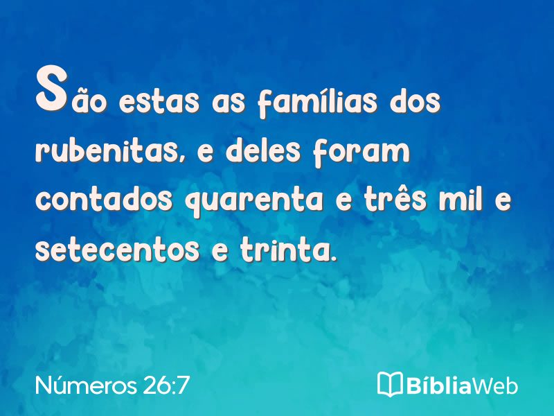 Números 26:7 em imagem para compartilhar