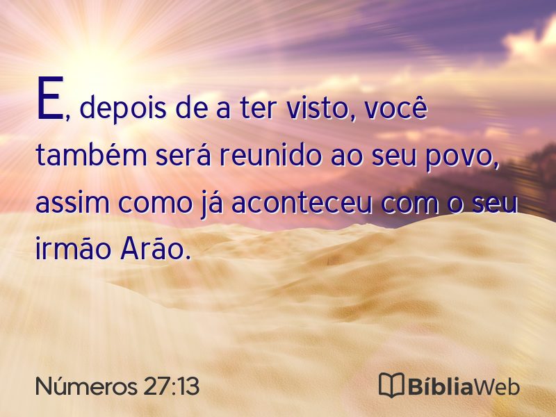 Números 27:13 em imagem para compartilhar