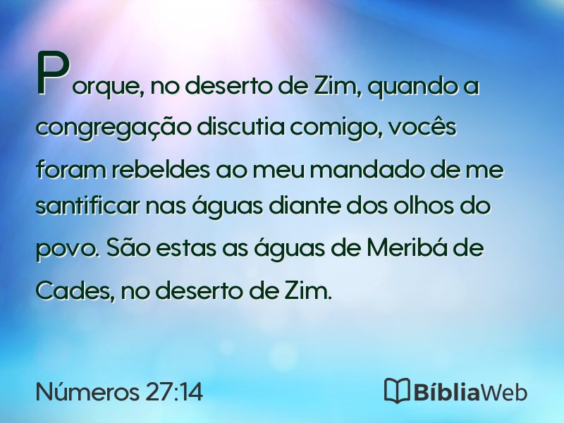 Números 27:14 em imagem para compartilhar