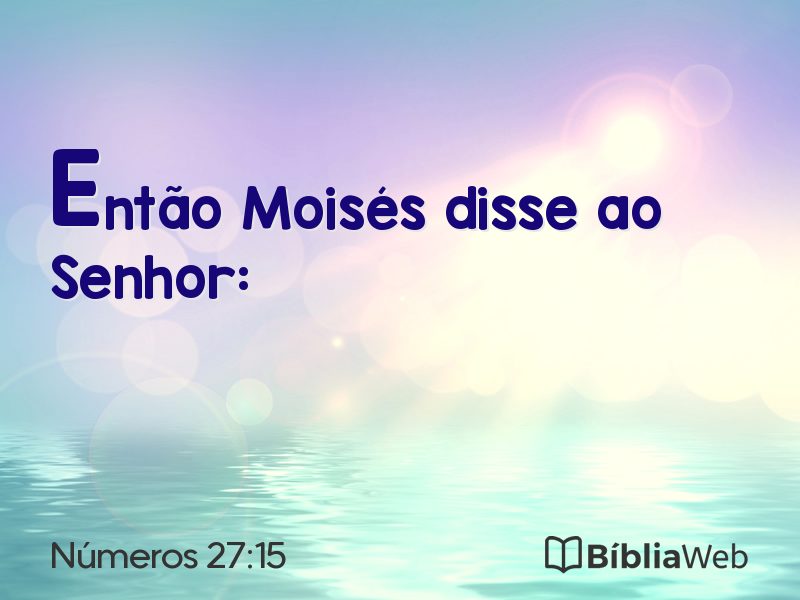 Números 27:15 em imagem para compartilhar