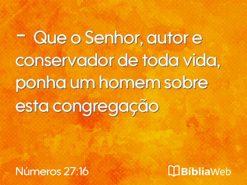 Números 27:16 em imagem para compartilhar