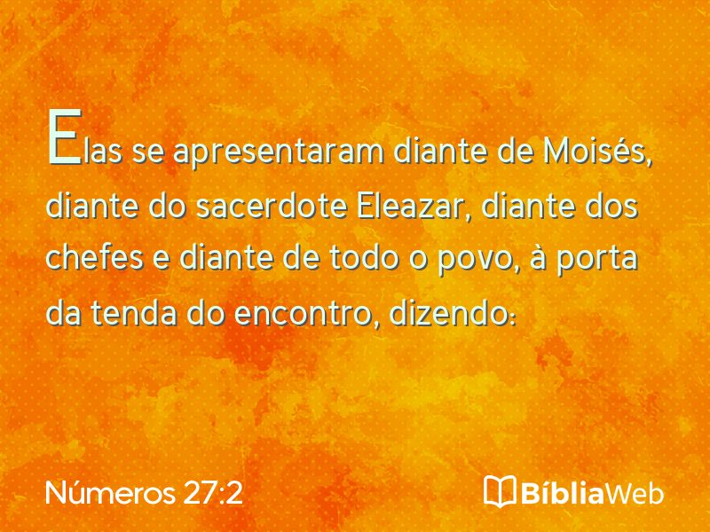 Números 27:2 em imagem para compartilhar