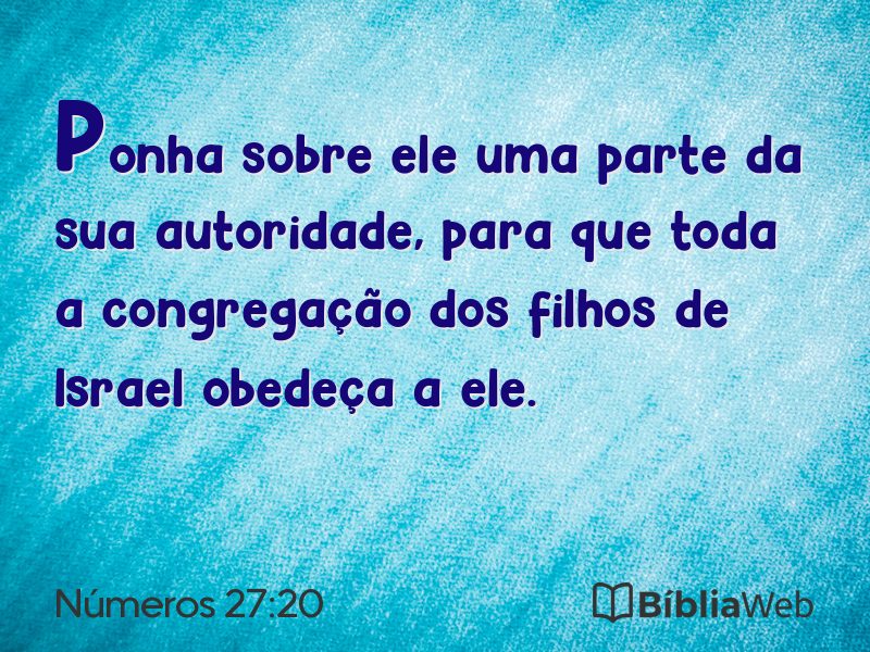 Números 27:20 em imagem para compartilhar