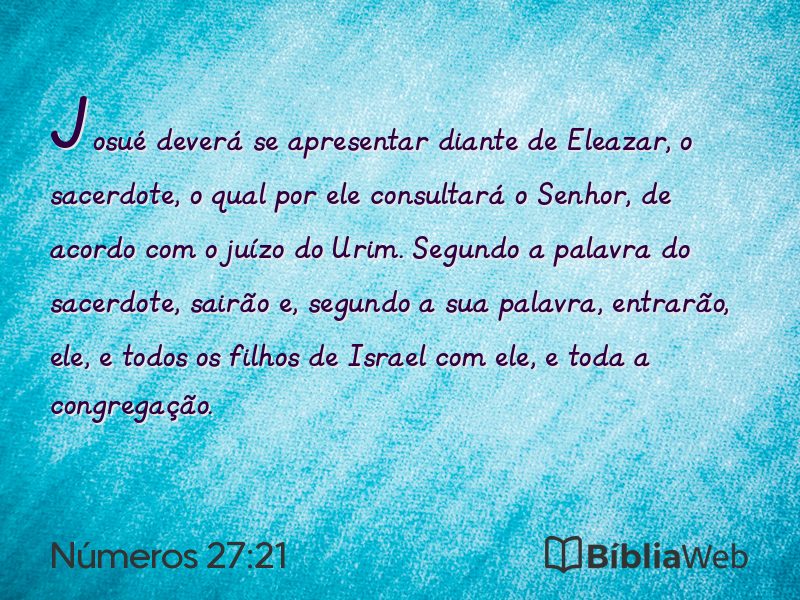 Números 27:21 em imagem para compartilhar