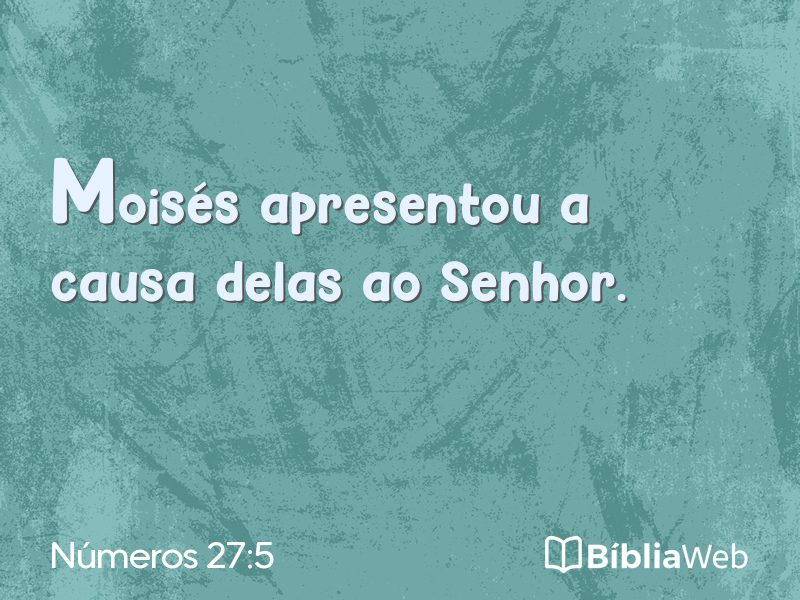 Números 27:5 em imagem para compartilhar