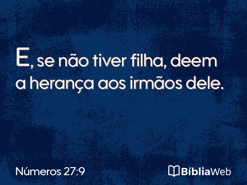 Números 27:9 em imagem para compartilhar