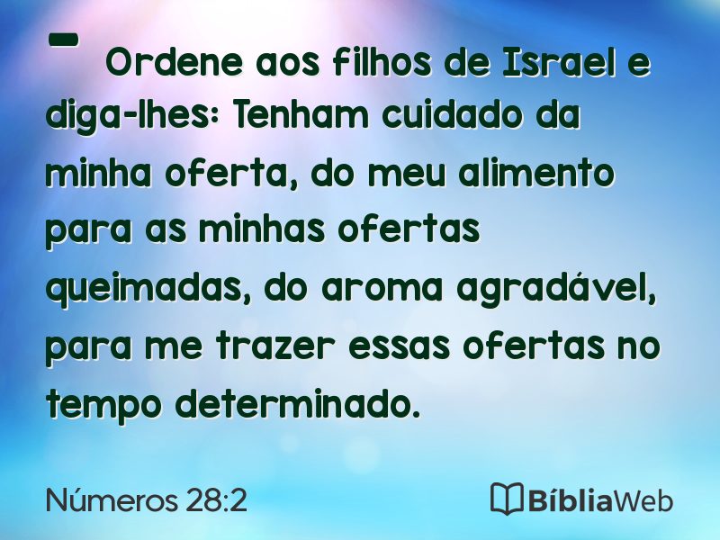 Números 28:2 em imagem para compartilhar