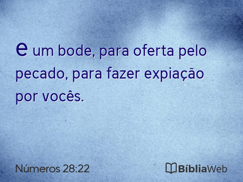 Números 28:22 em imagem para compartilhar