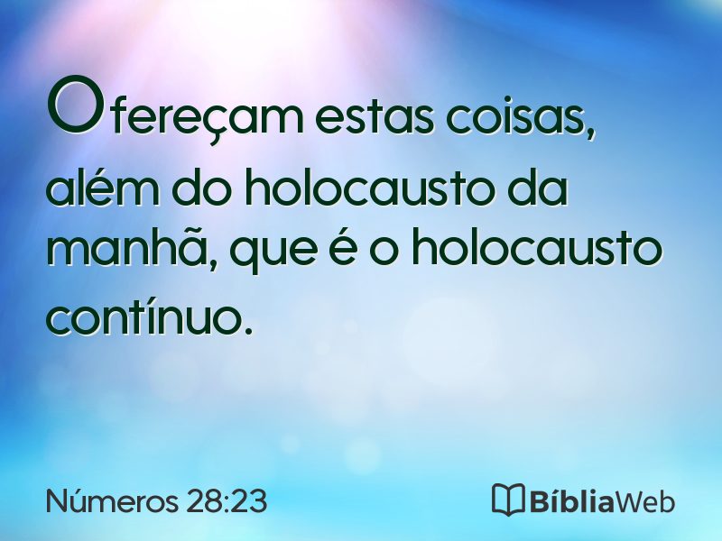 Números 28:23 em imagem para compartilhar