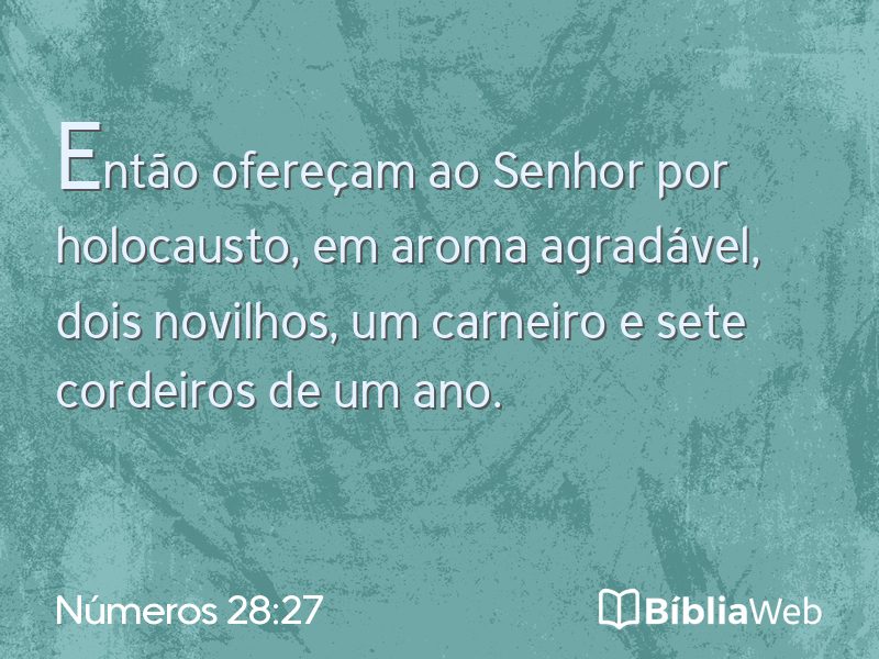 Números 28:27 em imagem para compartilhar