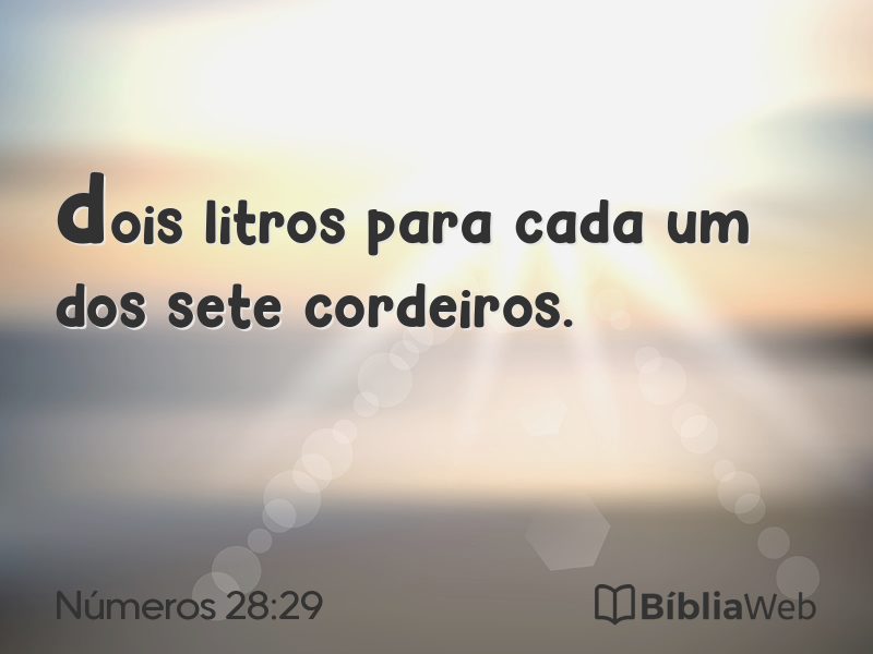 Números 28:29 em imagem para compartilhar