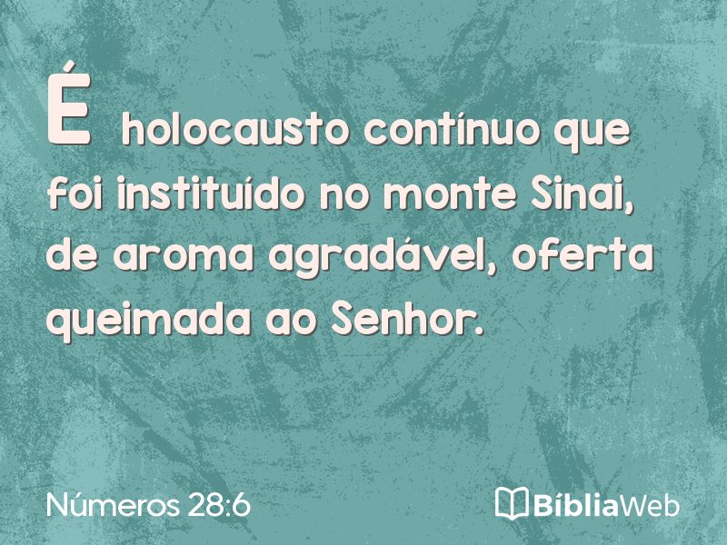 Números 28:6 em imagem para compartilhar