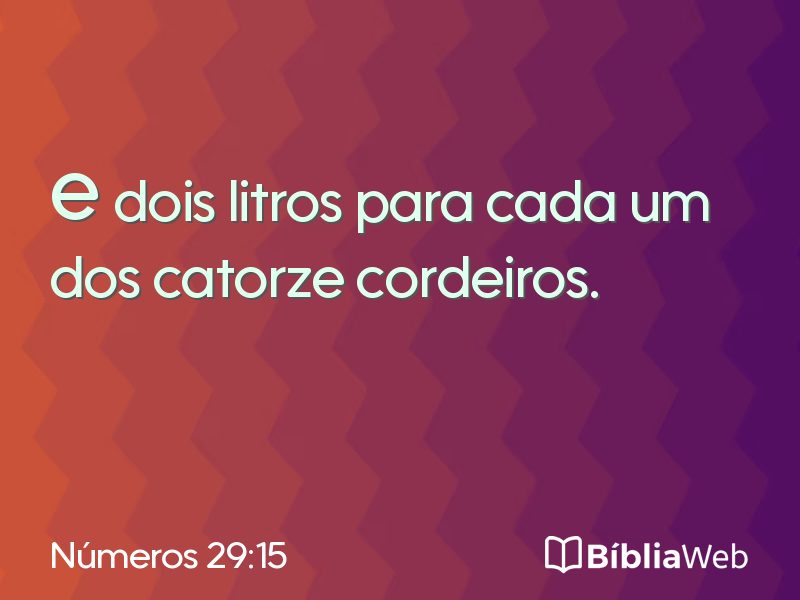 Números 29:15 em imagem para compartilhar
