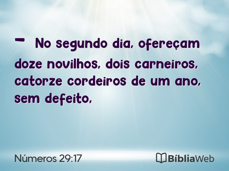 Números 29:17 em imagem para compartilhar
