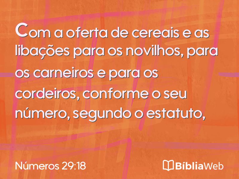 Números 29:18 em imagem para compartilhar