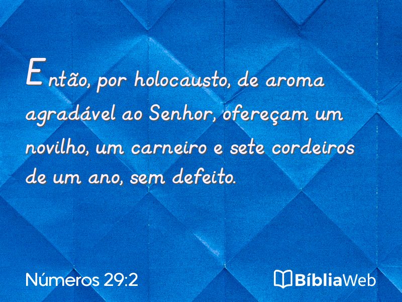 Números 29:2 em imagem para compartilhar