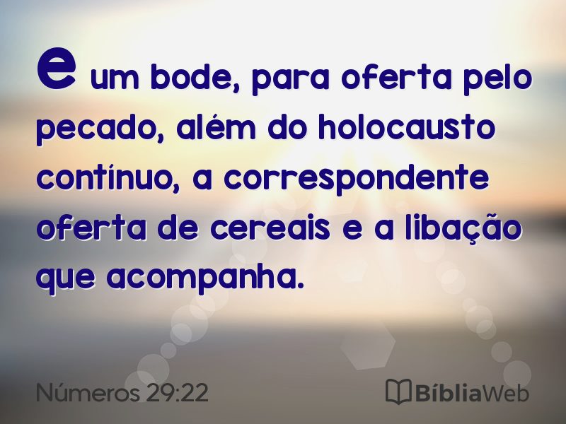 Números 29:22 em imagem para compartilhar