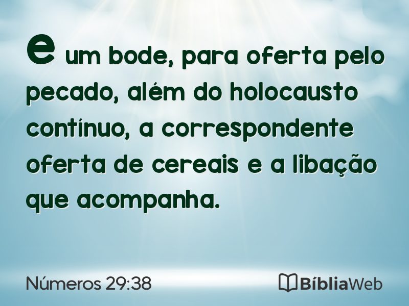Números 29:38 em imagem para compartilhar