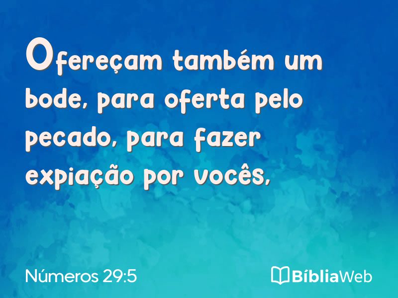 Números 29:5 em imagem para compartilhar