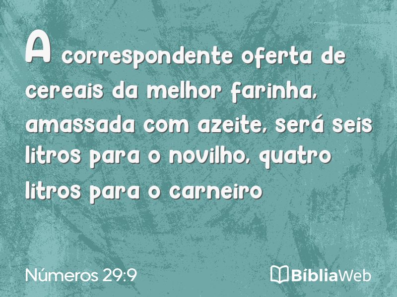 Números 29:9 em imagem para compartilhar