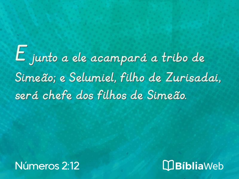 Números 2:12 em imagem para compartilhar