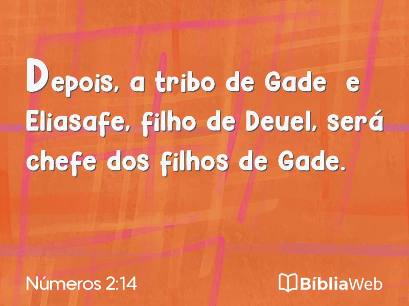 Números 2:14 em imagem para compartilhar