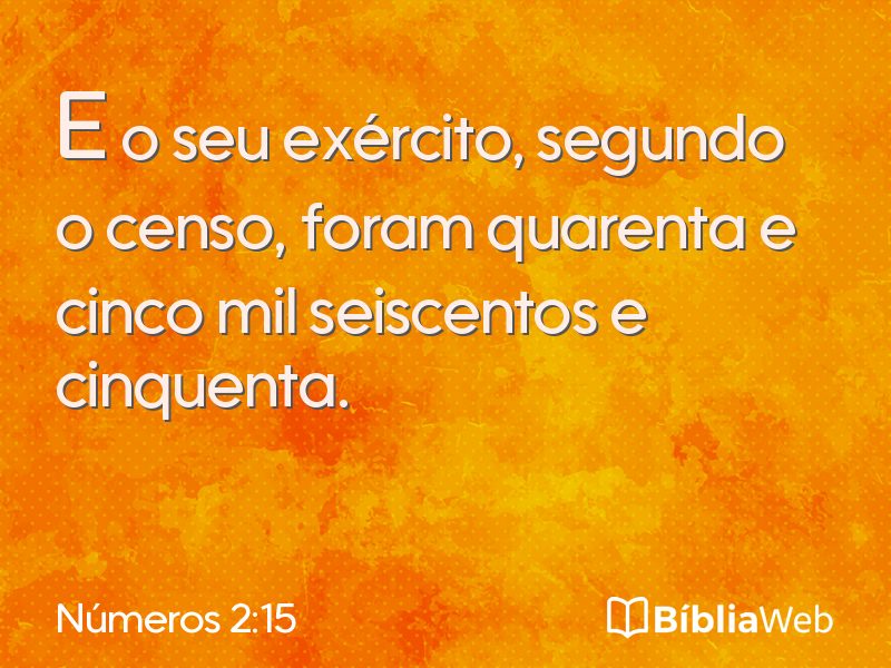 Números 2:15 em imagem para compartilhar