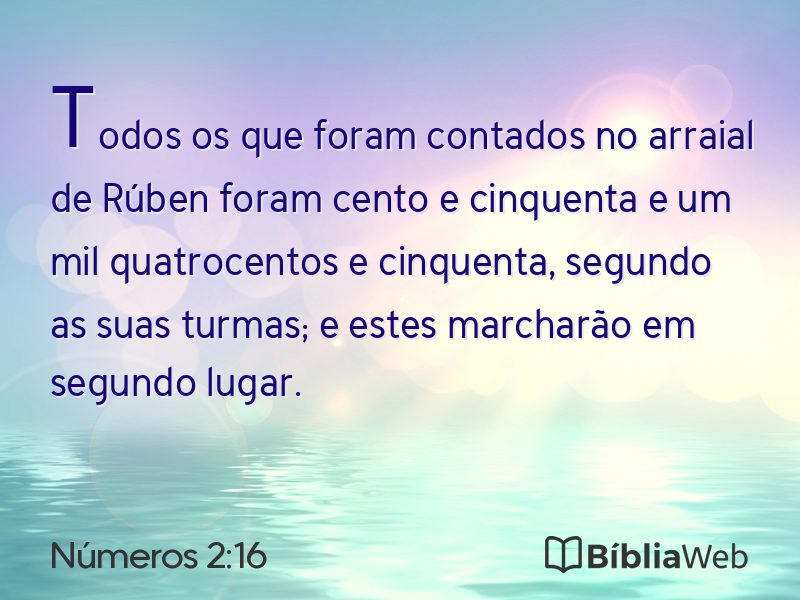 Números 2:16 em imagem para compartilhar