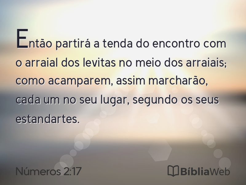 Números 2:17 em imagem para compartilhar