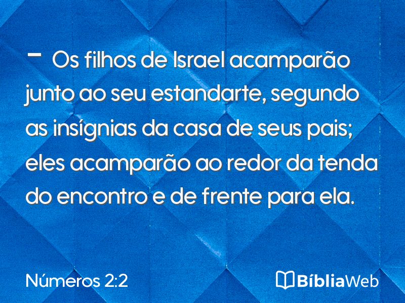 Números 2:2 em imagem para compartilhar