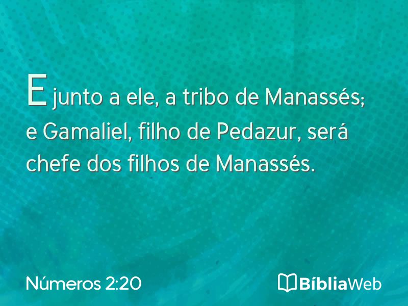 Números 2:20 em imagem para compartilhar
