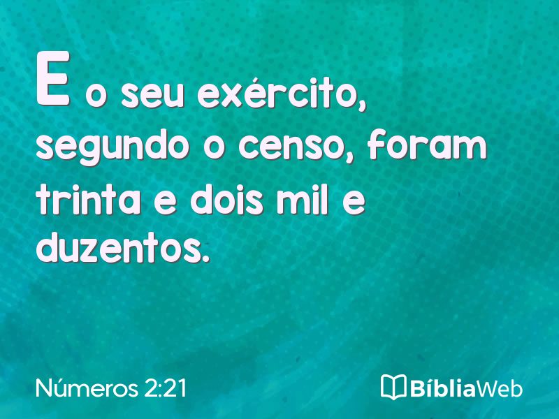 Números 2:21 em imagem para compartilhar