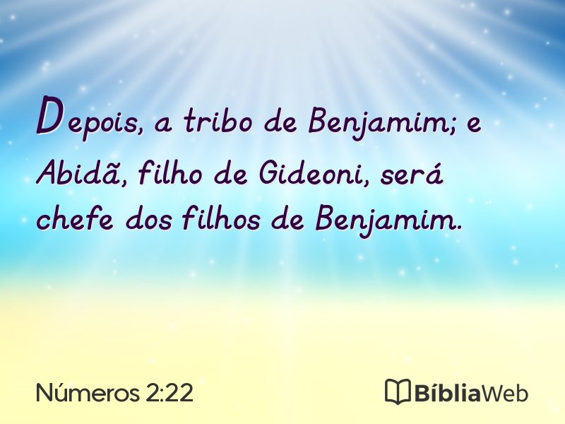 Números 2:22 em imagem para compartilhar