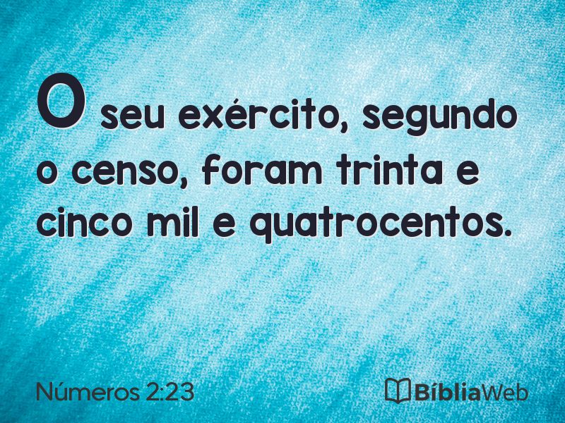Números 2:23 em imagem para compartilhar