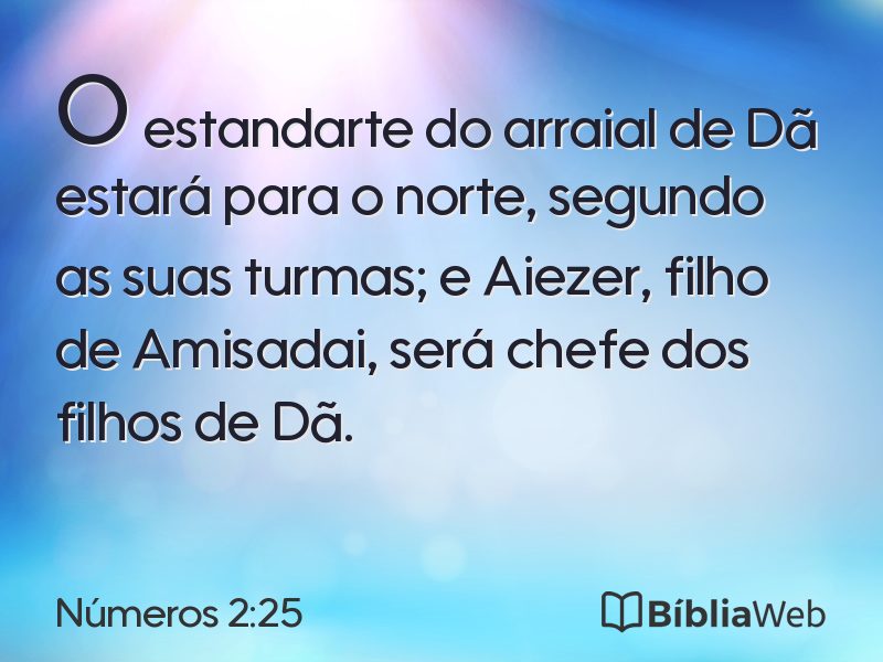 Números 2:25 em imagem para compartilhar