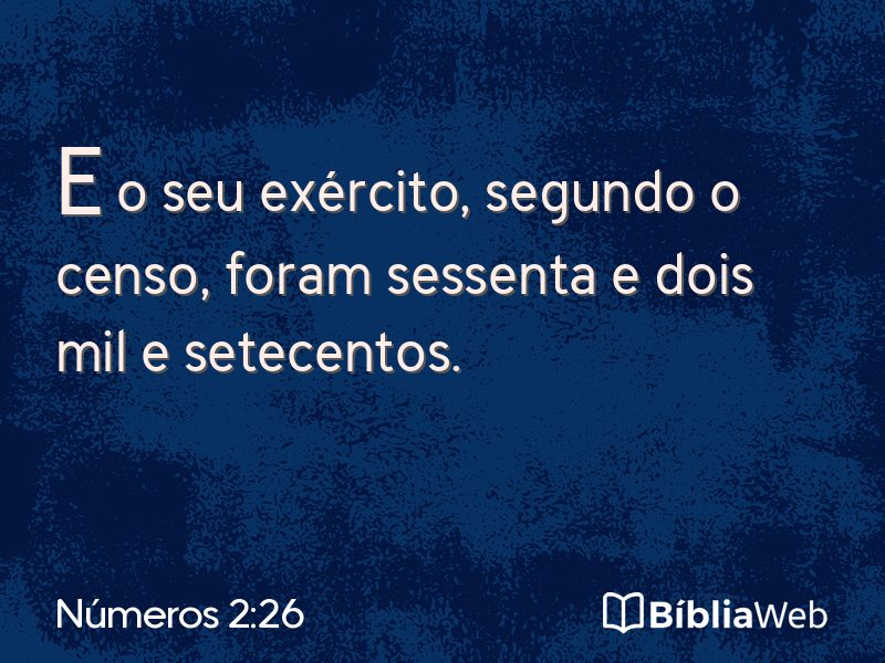 Números 2:26 em imagem para compartilhar