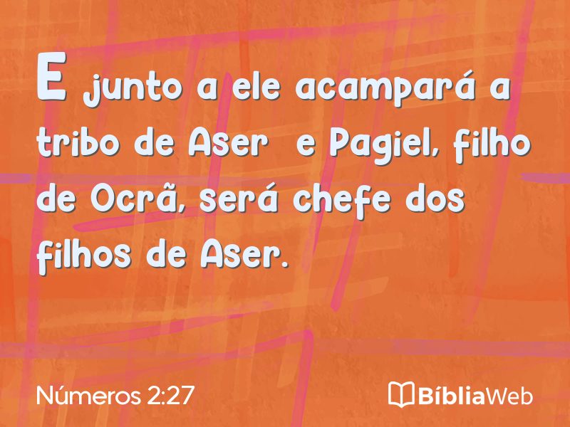 Números 2:27 em imagem para compartilhar